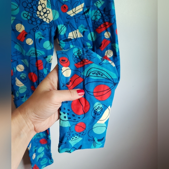 NWT lularoe fancy fruit color contrast leggings - Picture 8 of 13